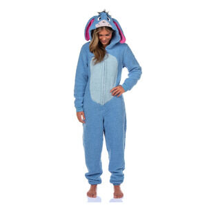 Disney Winnie The Pooh Adult Eeyore Sherpa Cosplay Costume Union Suit Pajama 3XL